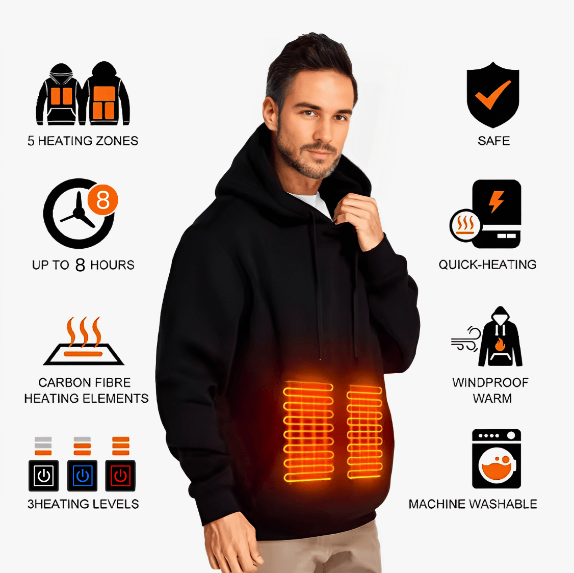 Unisex Heated Hoodie